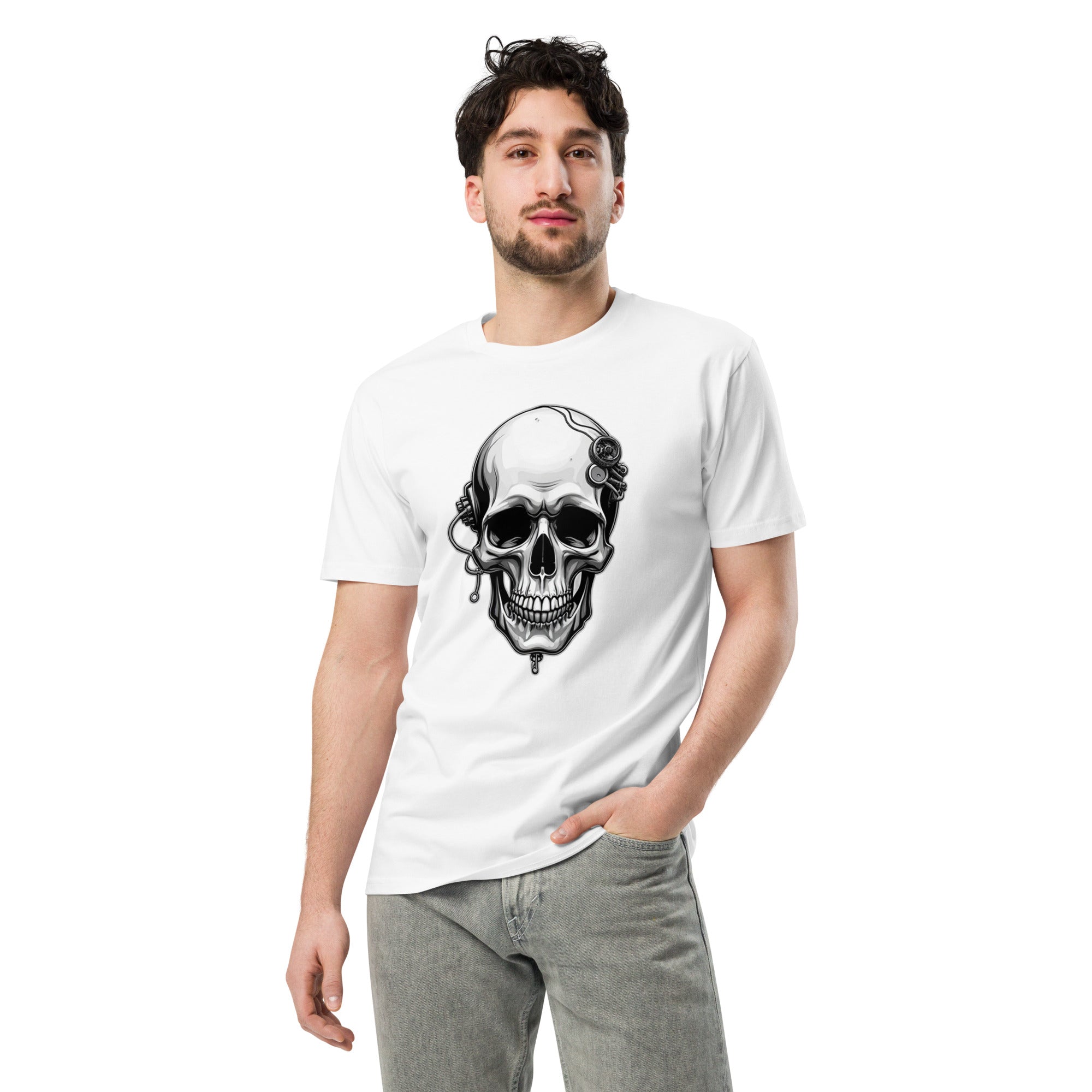 The Construct | Oracle of Bone Premium Tee | Cyberpunk Skull Shirt